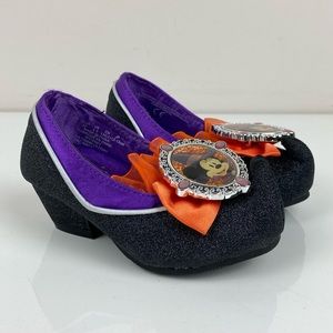 Disney Girls Minnie Mouse Witch Costume Shoes Size 5/6 Halloween